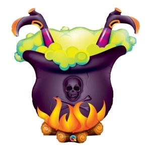 Balon foliowy wiedźma w kotle na Halloween 102 cm