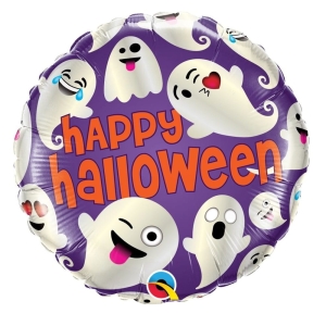 Balon foliowy duszki Happy Halloween 45 cm