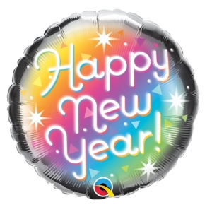Balon foliowy Happy New Year pryzmat 45 cm