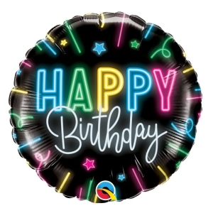 Balon foliowy happy birthday neon 45 cm