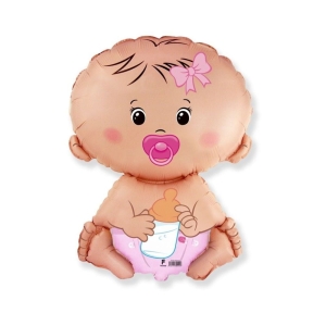 Balon foliowy bobas dziewczynka 67 cm