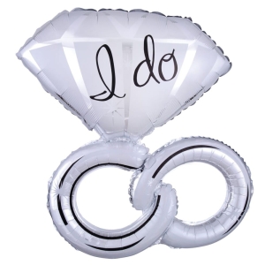Balon foliowy obrączki ślubne 76 cm