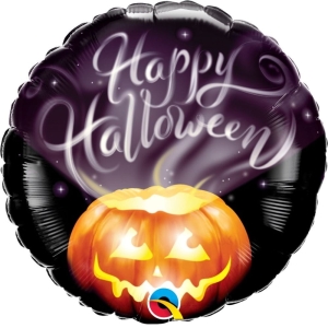 Balon foliowy dynia wispy smoke Happy Halloween 45 cm