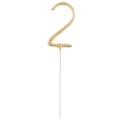 Zimny ognień cyfra 2 złota 17 cm 1 szt
