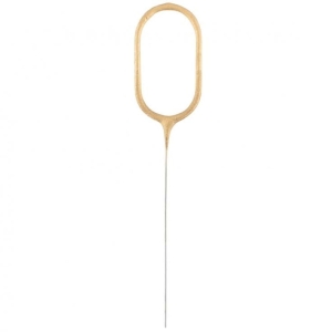 Zimny ogień cyfra 0 złota 17 cm 1 szt