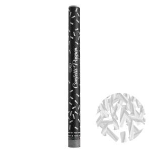 Konfettikanon serpentiner metallic silver 60 cm