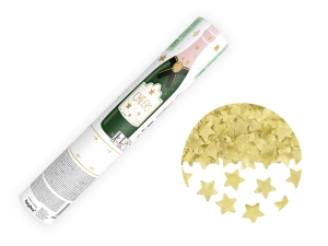 Champagnekork stjärnor metallic guld 20 cm