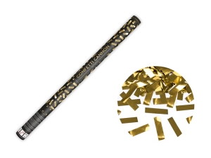 Konfettikanon metallic guld 80 cm