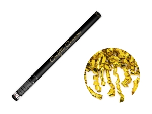 Konfettikanon serpentiner metallic guld 80 cm