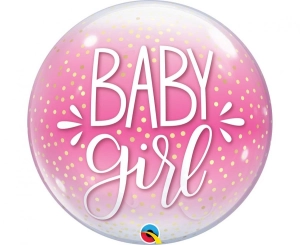 Balon foliowy Bubble Poj. Baby Girl 22 cale