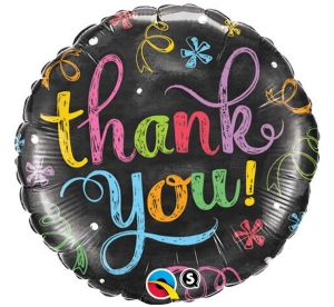 Balon foliowy Thank You Chalkboard okrągły 18 cali
