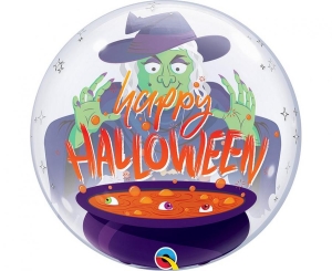 Balon foliowy Bubble Poj. Happy Halloween 22 cale