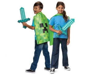 Strój Minecraft (miecz peleryna) rozm. uniw.