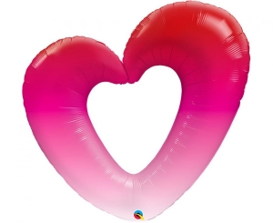 Balon foliowy Pink Ombre Heart 42 cale