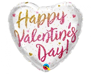 Balon foliowy serce Happy Valentine's Day ombre 18 cali