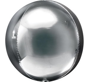 Balon foliowy ORBZ kula srebrna 15 cali