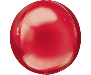 Balon foliowy ORBZ - kula czerwona 15 cali niepakowany
