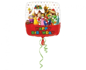 Balon foliowy Mario Bros Happy Birthday 18 cali