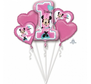 Balon foliowy Bukiet Minnie 1st Birthday P75