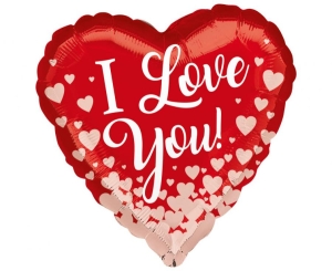 Balon foliowy serce I love You Rose Gold Hearts 18 cali