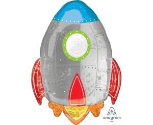 Balon foliowy Blast off Birthday Rakieta 53 cm x 73 cm