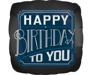 Balon foliowy Happy Birthday Man kwadratowy 18 cali