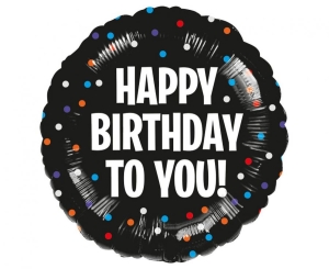 Balon foliowy Happy Birthday To You okrągły 18 cali
