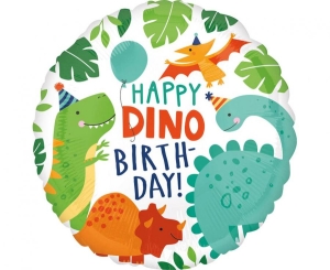 Balon foliowy Dino-Mite Party okrągły 18 cali