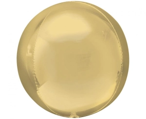 Balon foliowy ORBZ - kula biało-złota 15 cali