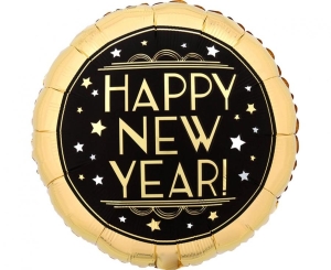 Balon foliowy Happy New Year Vintage Satin okrągły 18 cali