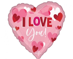 Balon foliowy serce I Love You playful hearts - 71 cm