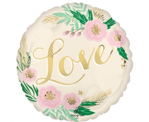 Balon foliowy Love natural wedding okrągły 18 cali