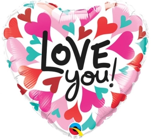 Balon foliowy serce Love You 18 cali