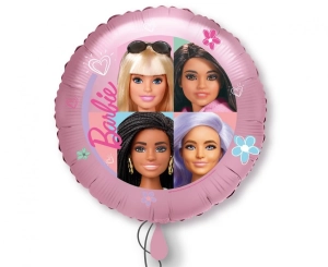 Balon foliowy Barbie okrągły 18 cali