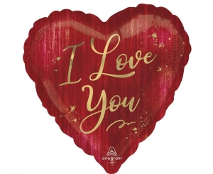 Balon foliowy serce I love you rouge 18 cali