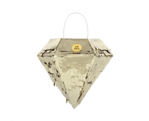 Piniata mini Diament złota 17 x 15 cm