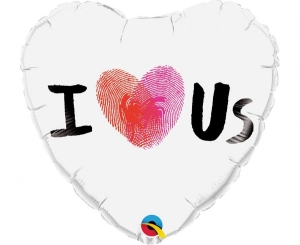 Balon foliowy serce I Heart Us 18 cali