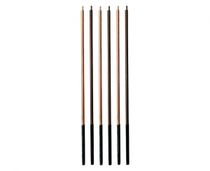 Świeczki metaliczne mokka/miedziany 3 x 3 x 170 mm 6 szt