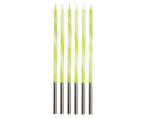 Świeczki urodzinowe Candy limonkowe 4.5 x 4.5 x 150 mm 6 szt
