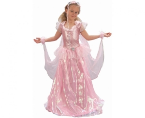 Strój dla dzieci Księżniczka Wróżka (sukienka ze skrzydłami tiara) rozm.120/130 cm