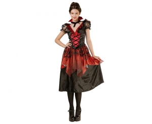 Strój dla dorosłych Gotycka Wampirzyca (sukienka kołnierzyk ) rozm. M