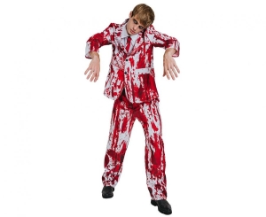 Strój dla dorosłych Krwawy Pan Młody (koszula krawat spodnie) rozm. 52