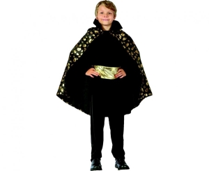 Strój dla dzieci Złoty Wampir (peleryna pasek) rozm. 120/130 cm
