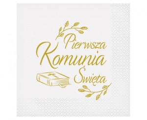 Serwetki Pierwsza Komunia Święta (biblia) 33 cm x 33 cm 20 szt