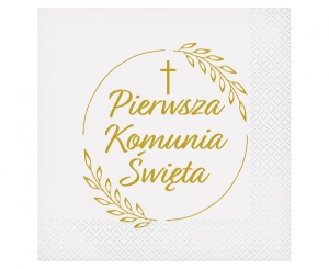 Serwetki Pierwsza Komunia Święta (kłosy) 33 cm x 33 cm 20 szt