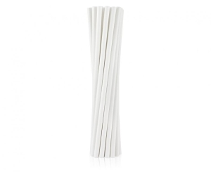 Słomki papierowe białe 19 cm 12 szt