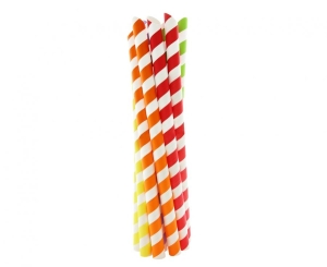 Słomki papierowe Bubble Tea kolorów 23 cm 100 szt