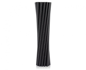 Słomki papierowe czarne 8 x 252mm 200 szt