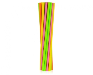 Słomki papierowe Fluor 19 cm 24 szt