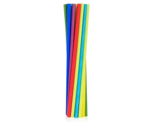 Słomki papierowe tęczowy 19 cm 250 szt